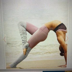 Pink & Grey High waisted yoga leggings